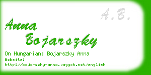 anna bojarszky business card